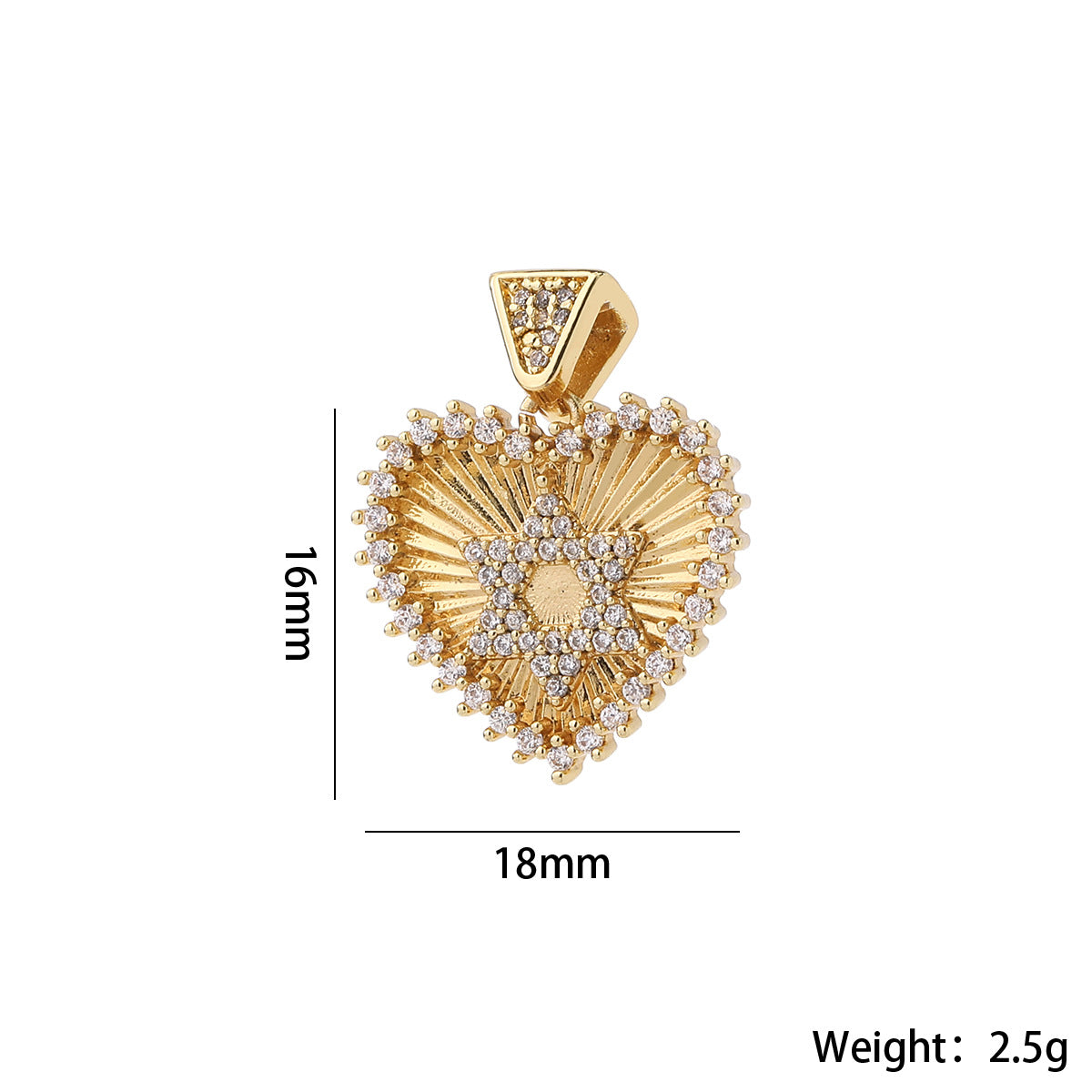 Wholesale Vintage Cross Pendant Gold Plated Brass Zircon DIY Necklace Fashion Accessory