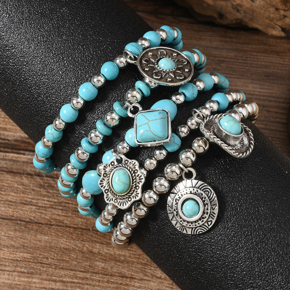 Wholesale Turquoise Western-style beaded bracelet