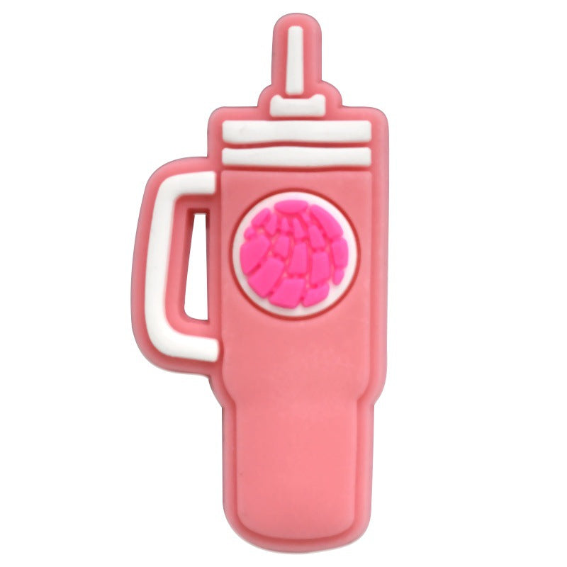 Wholesale  Random 100pcs Love-themed Water Bottle PVC Soft Rubber Shoe Buckle Decoration