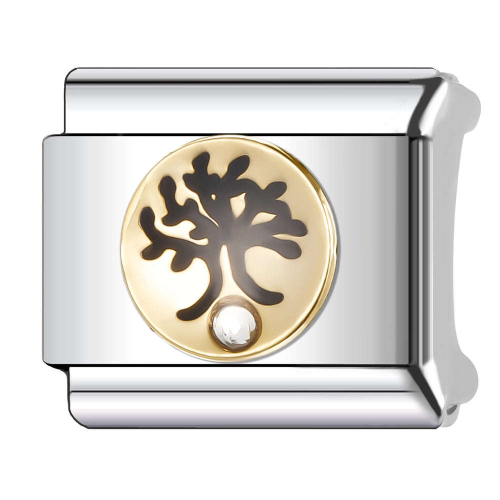 Wholesale Italian Charm Bracelet 9mm DIY Splicing Fruit and Vegetable Series Stainless Steel Composable Bracelet