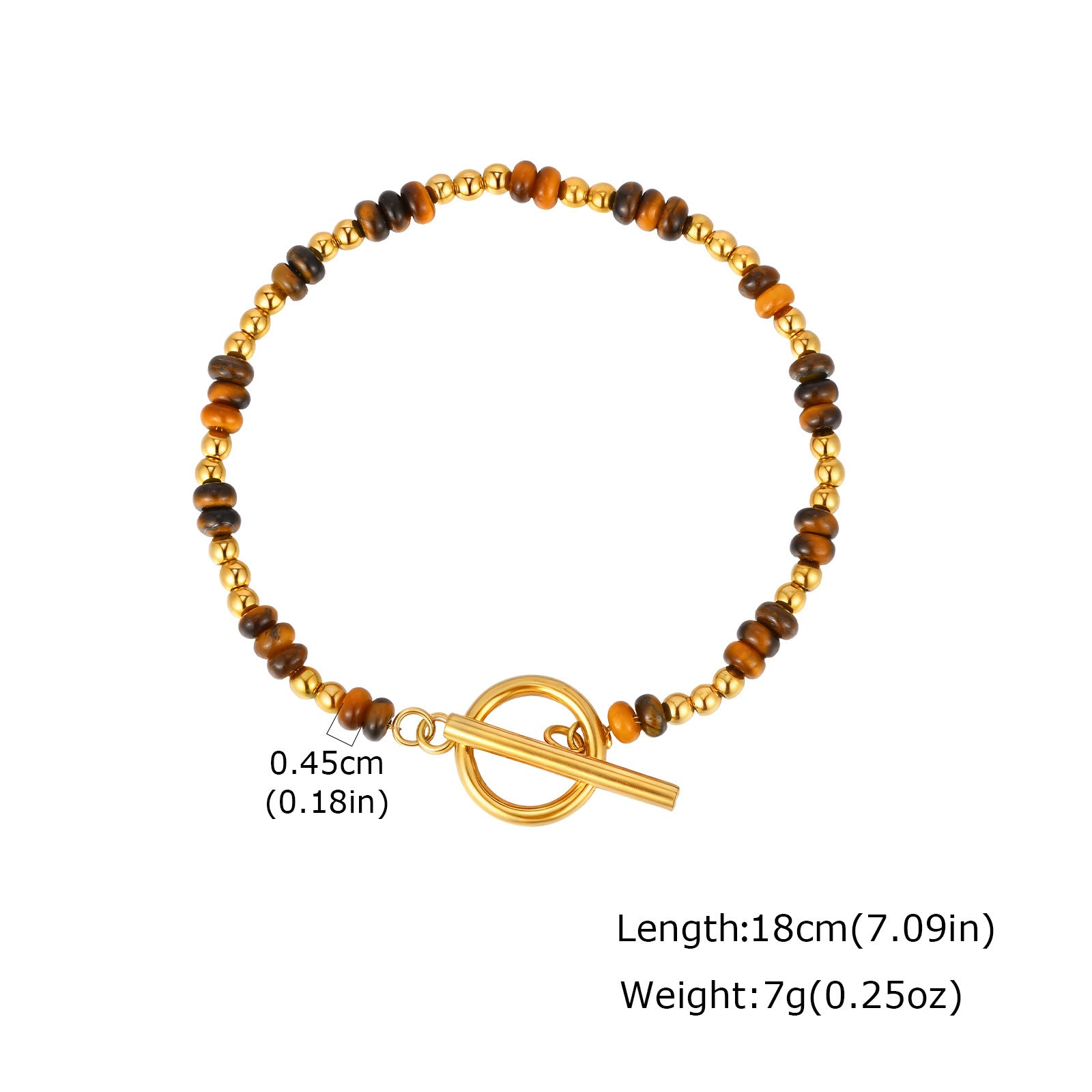 Wholesale Stainless Steel Colorful Natural Stone Beaded Bracelet Women S Fashion Jewelry Accessory