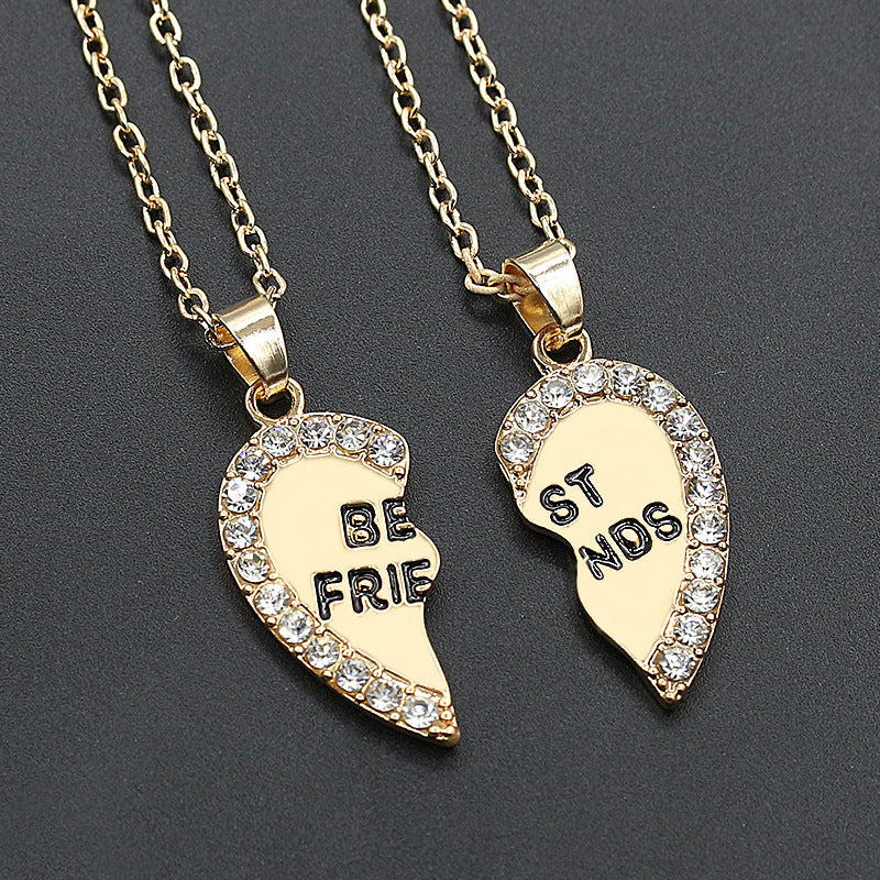 Wholesale Alloy star moon  and sun interlocking best friend necklaces