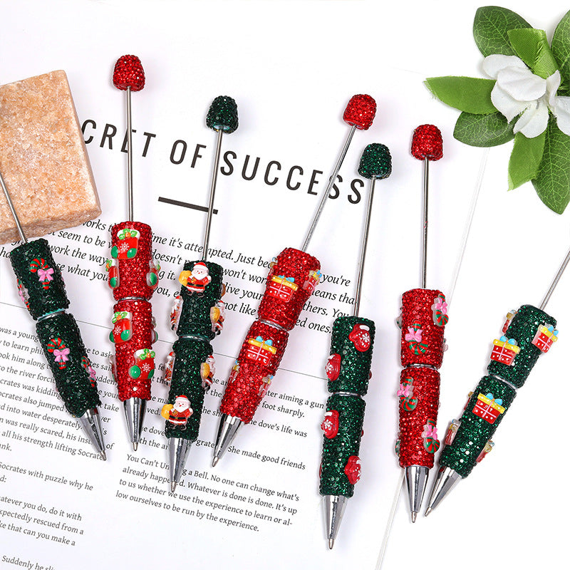 Wholesale 5PCS full diamond Christmas Beadable Pens