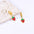 Wholesale  stainless steel color drop glue strawberry fruit earrings