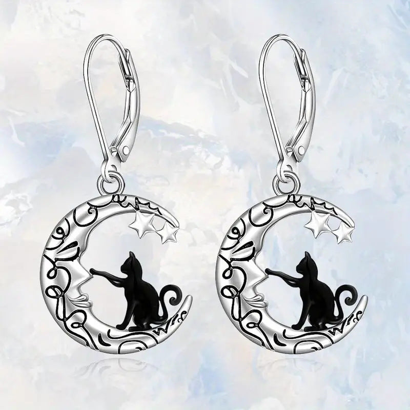 Wholesale  Moon Cat Pendant  Fashion Creative  Necklace