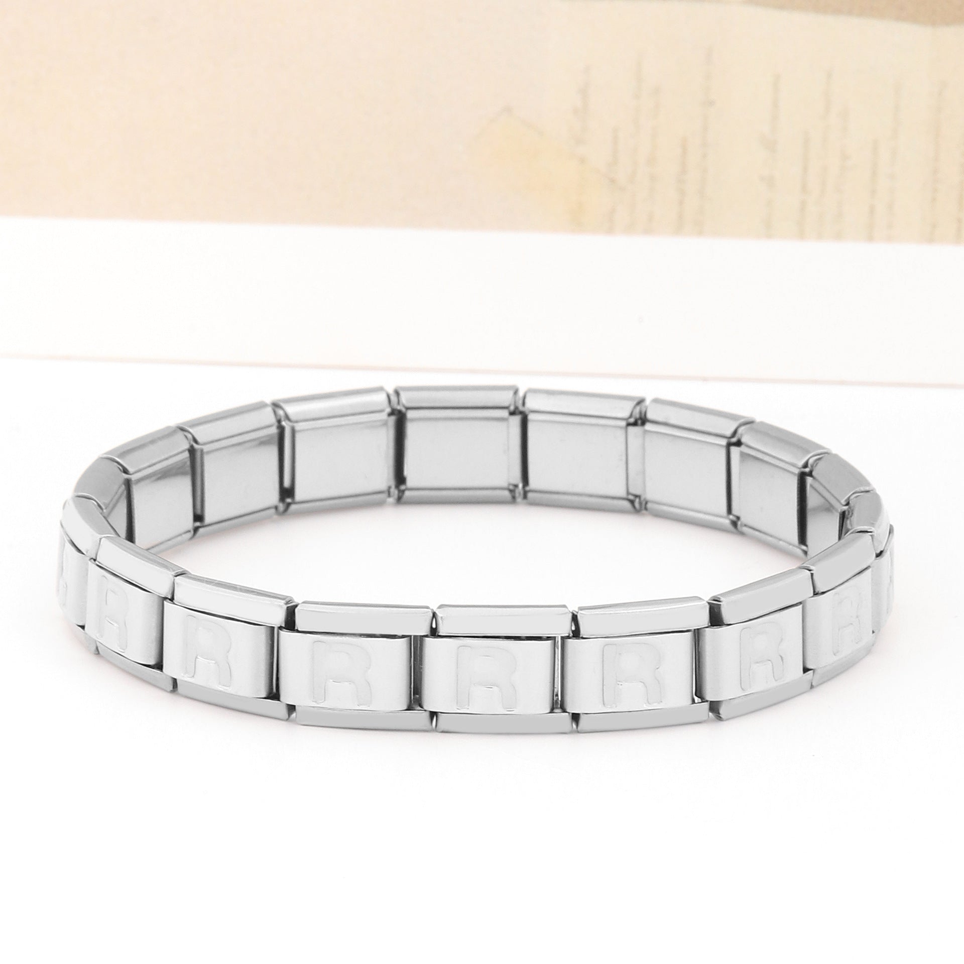 Wholesale Italian Charm Bracelet 9mm DIY Splicing Removable Stainless Steel Letter Composable Bracelet ACC-BT-XY047
