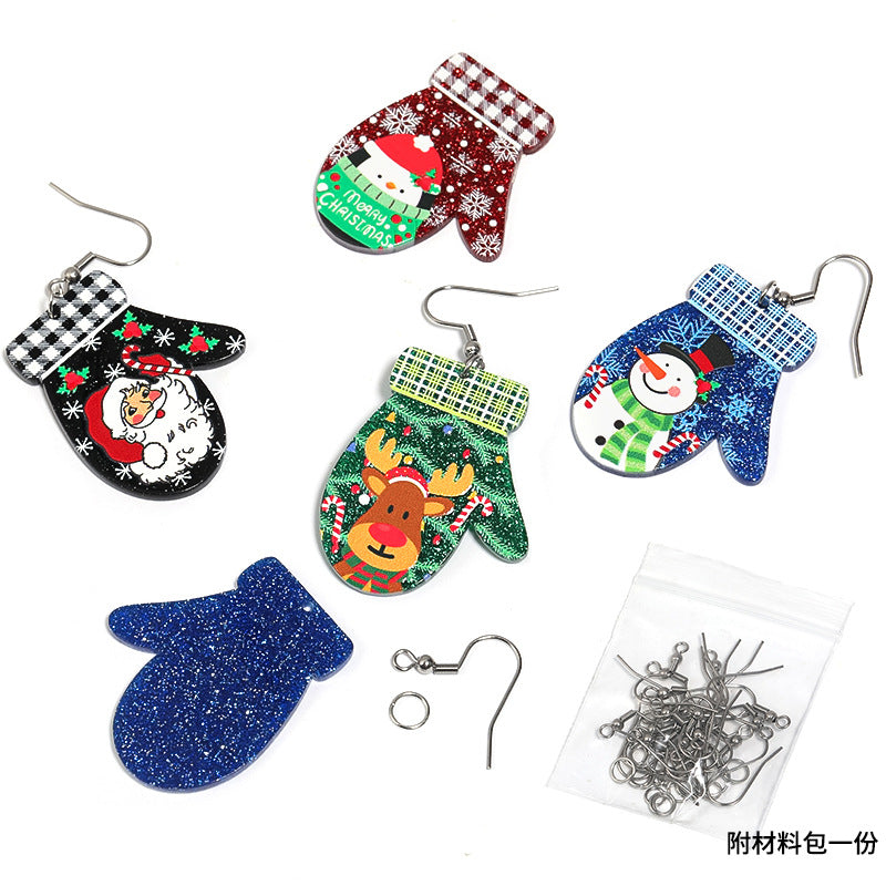 Wholesale 20pcs Christmas DIY Acrylic Earrings ACC-ES-BLG001