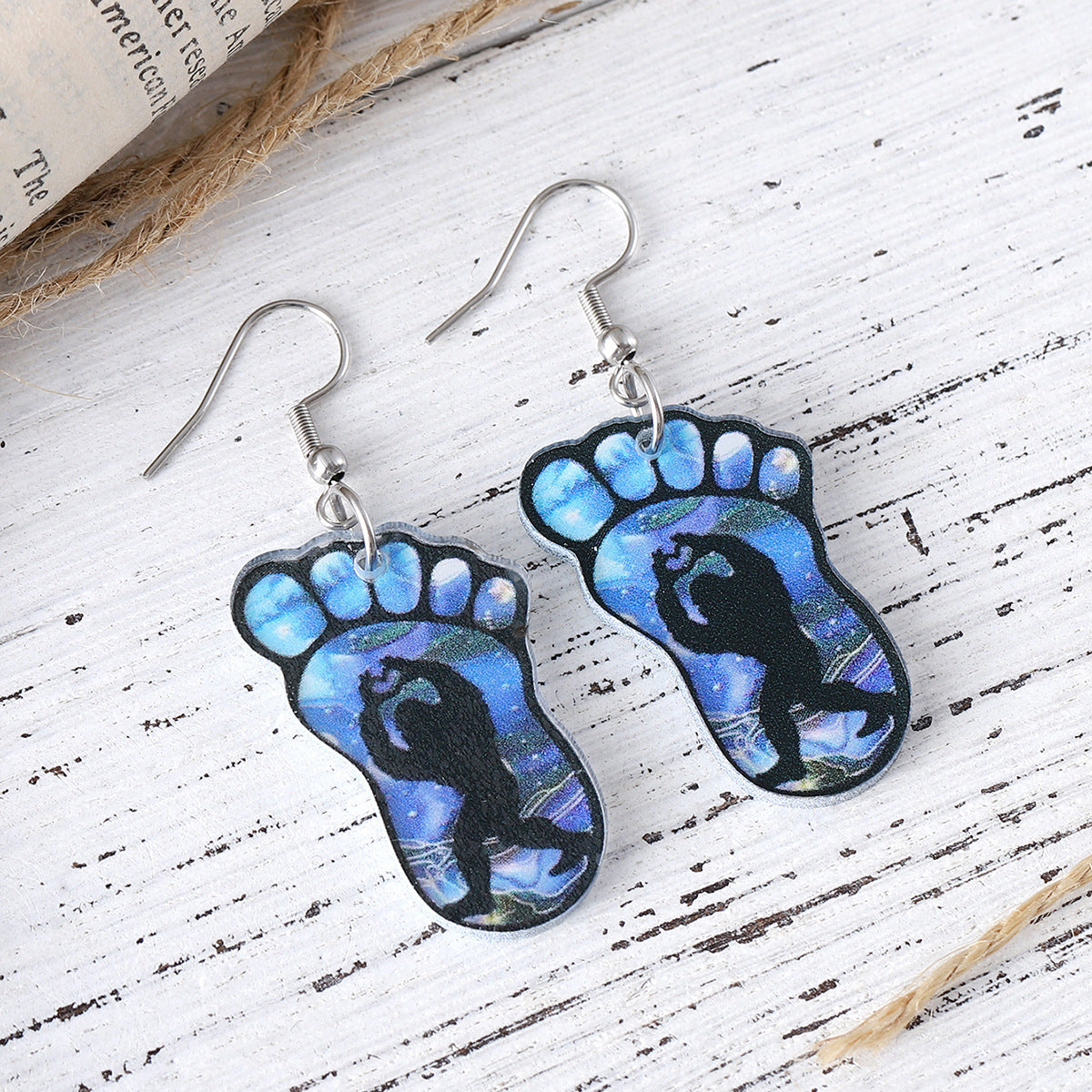 Wholesale Acrylic ape-man walking pendant earrings