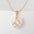 Wholesale Stainless steel natural pink protein copper inlaid zirconium plated real gold necklaces