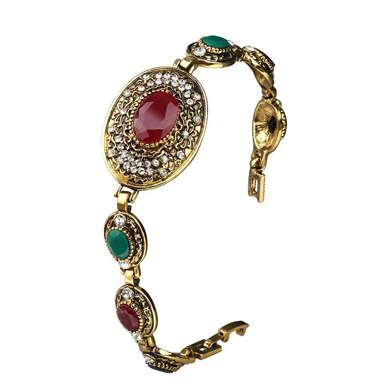 Wholesale Retro Bohemian Style Antique Gold Bracelet - Fashion Jewelry Accessory for Women Gift