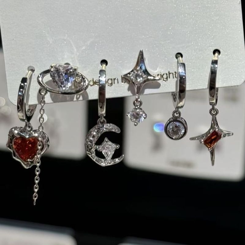 Wholesale Cute Cat Fish Earrings,  Retro Asymmetrical Korean Style,  Alloy Earrings for Women,  Party Accessory