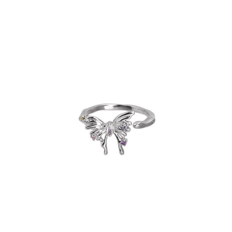 Wholesale Irregular three-dimensional butterfly open ring