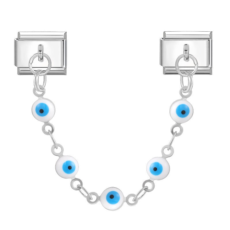 Wholesale Italian Charm Bracelet 9mm DIY Splicing Eye Series Titanium Steel Composable Bracelet