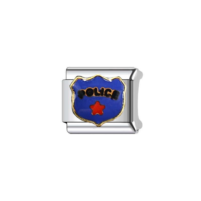 Wholesale Italian Charm Bracelet 9mm DIY Splicing Flag Series Stainless Steel Composable Bracelet