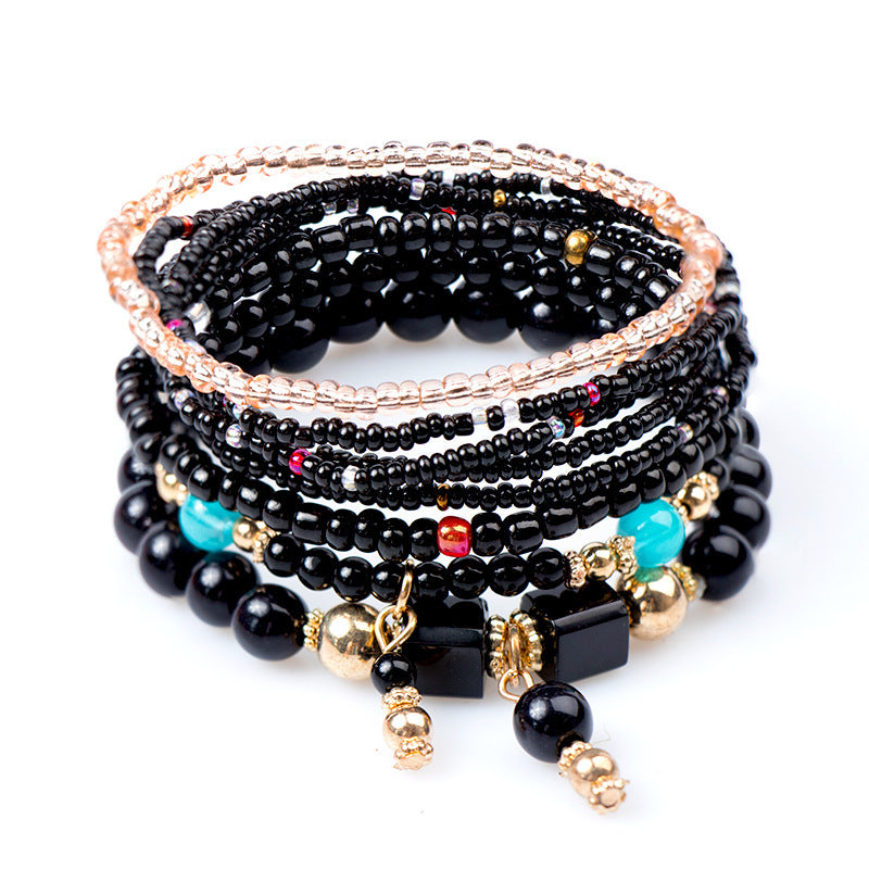 Wholesale Bohemian Multi-layer Rice Beads Bracelet ACC-BT-NaiHong015