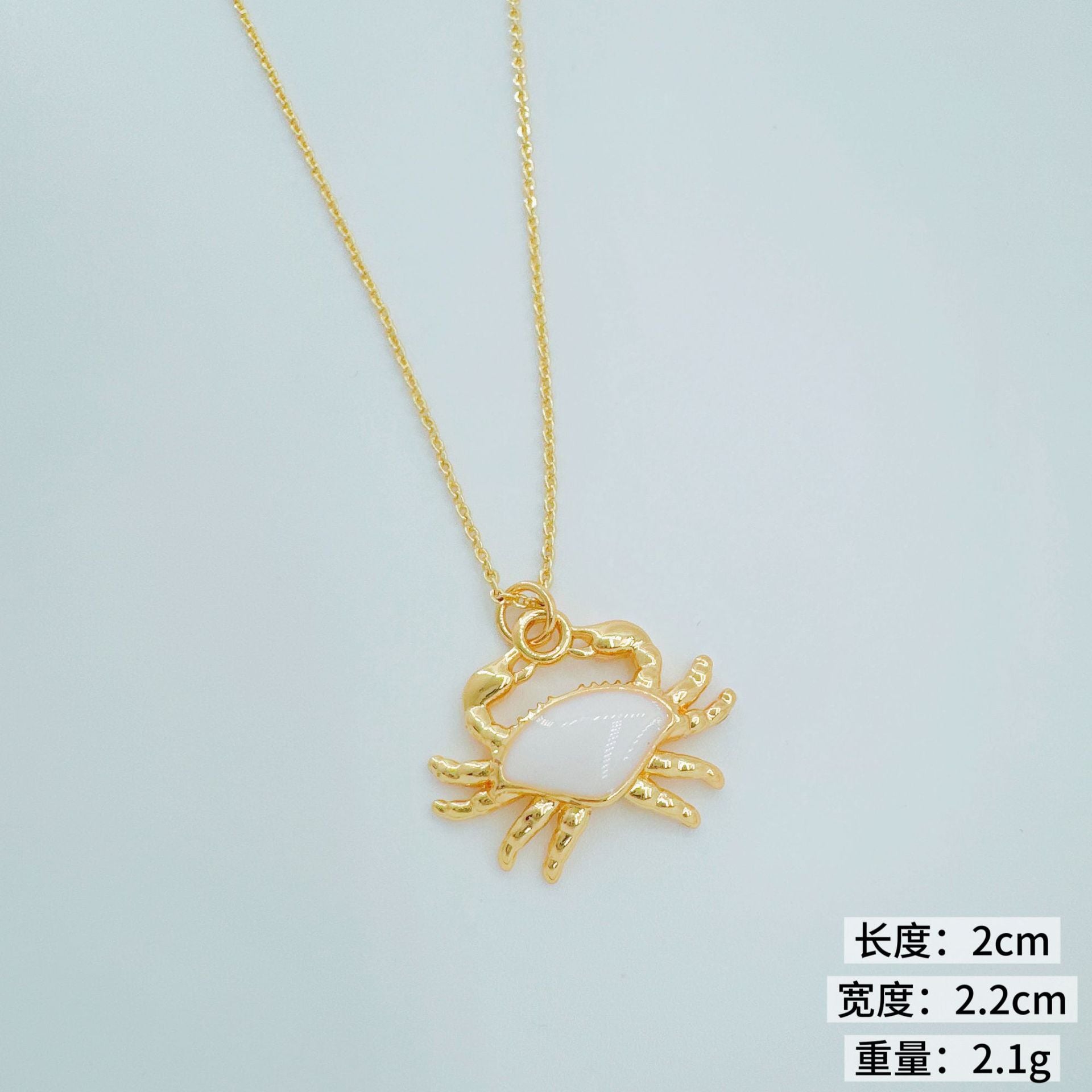 Wholesale Copper Plated Gold Ocean Pendant Necklace,  Trendy Fashion Accessory for Women