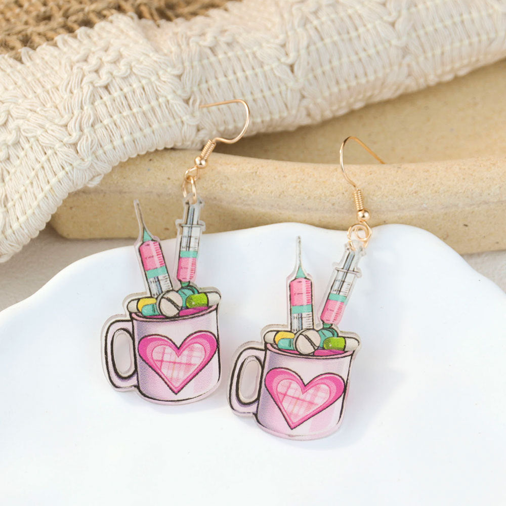 Wholesale Water Cup Acrylic Earrings