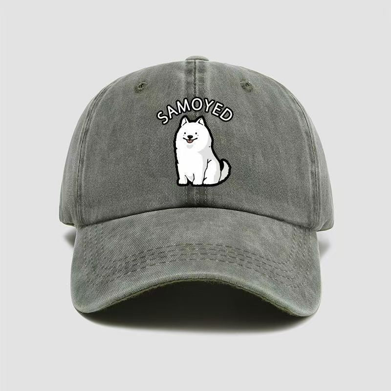 Wholesale puppy Samoyed cartoon baseball cap