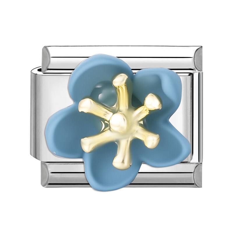 Wholesale Italian Charm Bracelet 9mm DIY Splicing Creative Pattern Stainless Steel Composable Bracelet