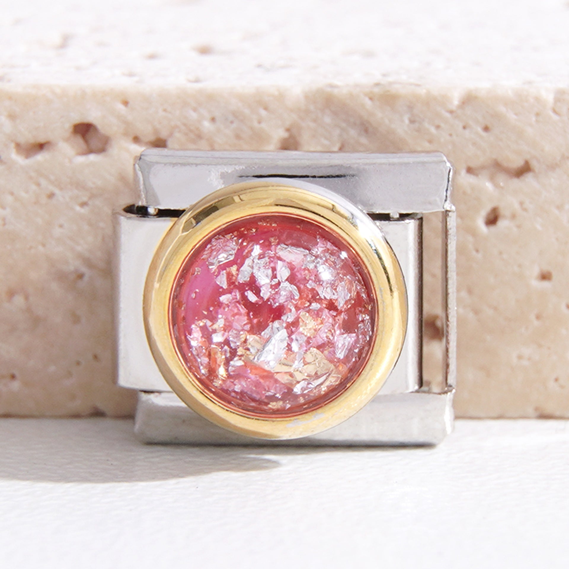Wholesale  9mm Italian Charm Starter Bracelets DIY square Single Section Creative Stainless Steel Composable Bracelet