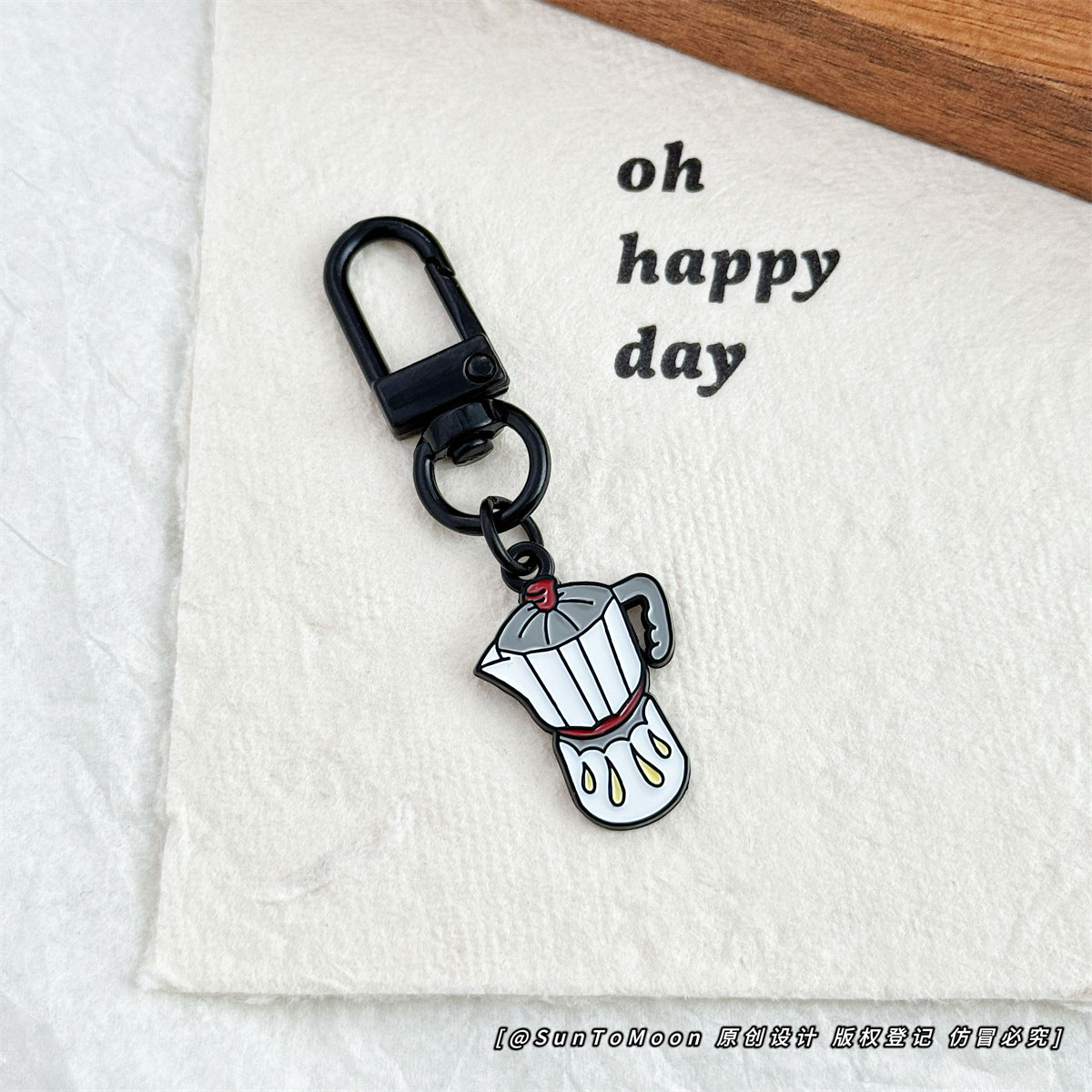 Wholesale Retro Creative Coffee Milk Tea Mini Keychain Pendant