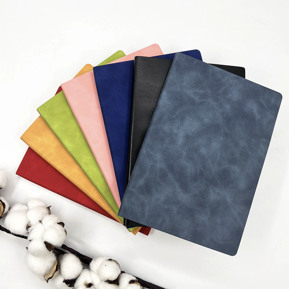 Wholesale A5 soft leather cover notebook
