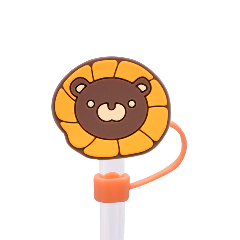 Wholesale Random 100pcs Bread Series Straw Cover 10MM Straw Tube Cap