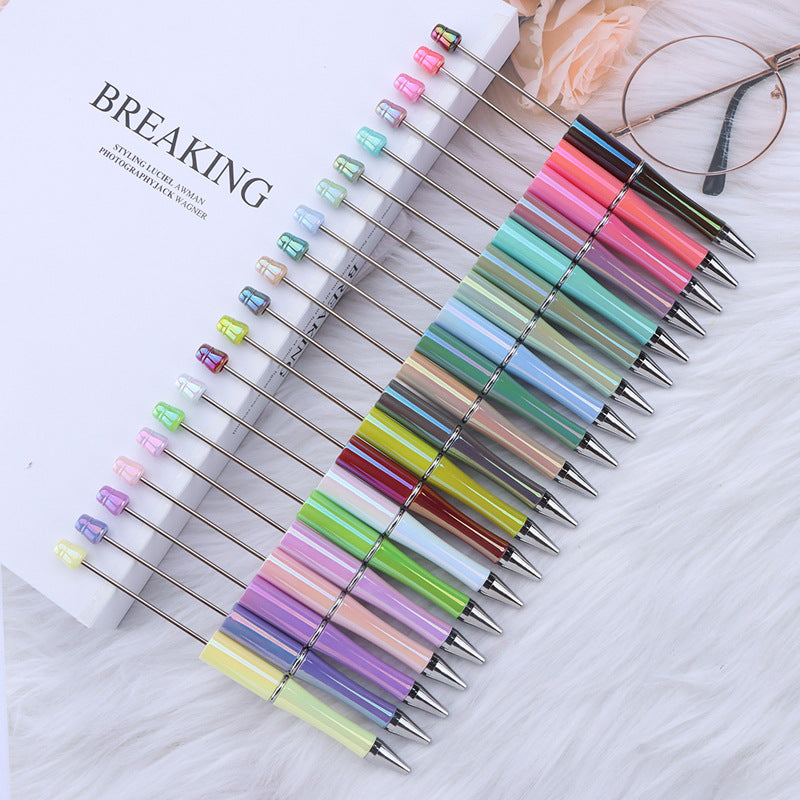 Wholesale 10pcs Beadable Pens Colorful UV Electroplating Colorful DIY Bead Pens ACC-PN-JinBN020