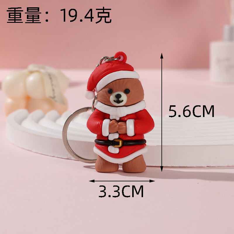 Wholesale Cute Christmas bear keychain