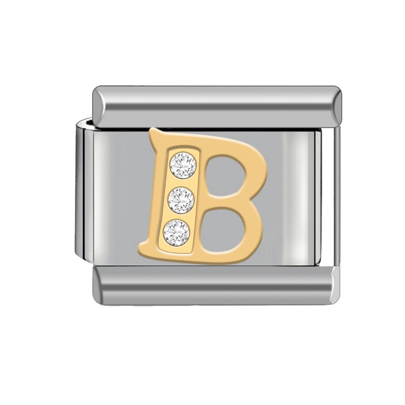 Wholesale Italian Charm Bracelet Diamond Bracelet 9mm DIY Pattern Free Stitching Detachable Composable Bracelet ACC-BT-JL009