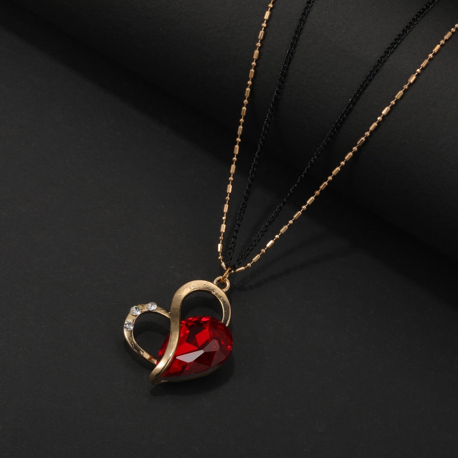 Wholesale red love necklace Valentine's Day heart-shaped clavicle necklace
