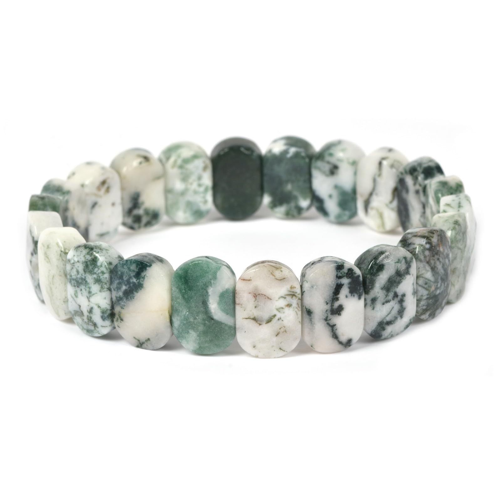 Wholesale Natural Oval Agate Bracelet Shaped Crystal Face Bead Bracelet