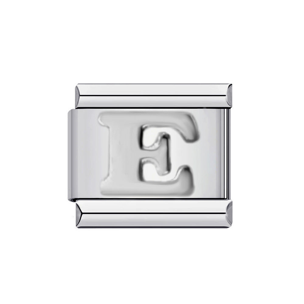 Wholesale Italian Charm Bracelet 9mm DIY Splicing Removable English Letters Stainless Steel Composable Bracelet