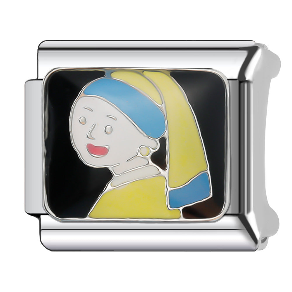 Wholesale Italian Charm Bracelet 9mm DIY 9MM Single  Creative Stainless Steel Composable Bracelet