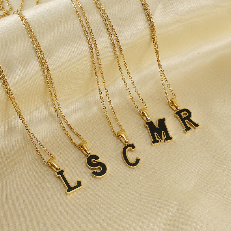 Wholesale Stainless steel letter necklace
