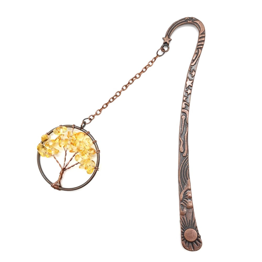 Wholesale Natural Gravel Crystal Tree of Life Bookmarks ACC-BM-HanX002