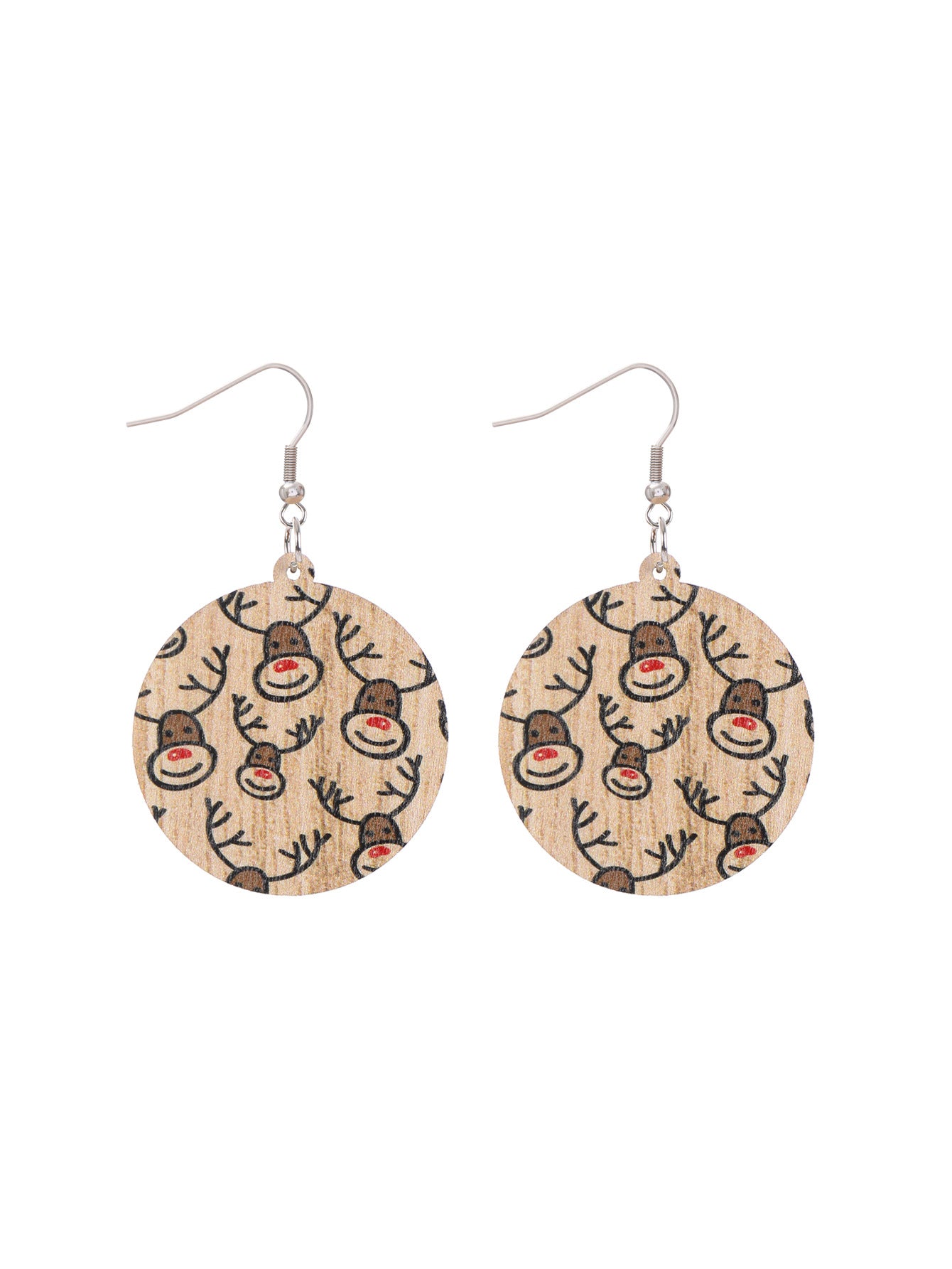 Wholesale Christmas Party Cute Snowman Christmas Tree Cartoon Wooden Earrings