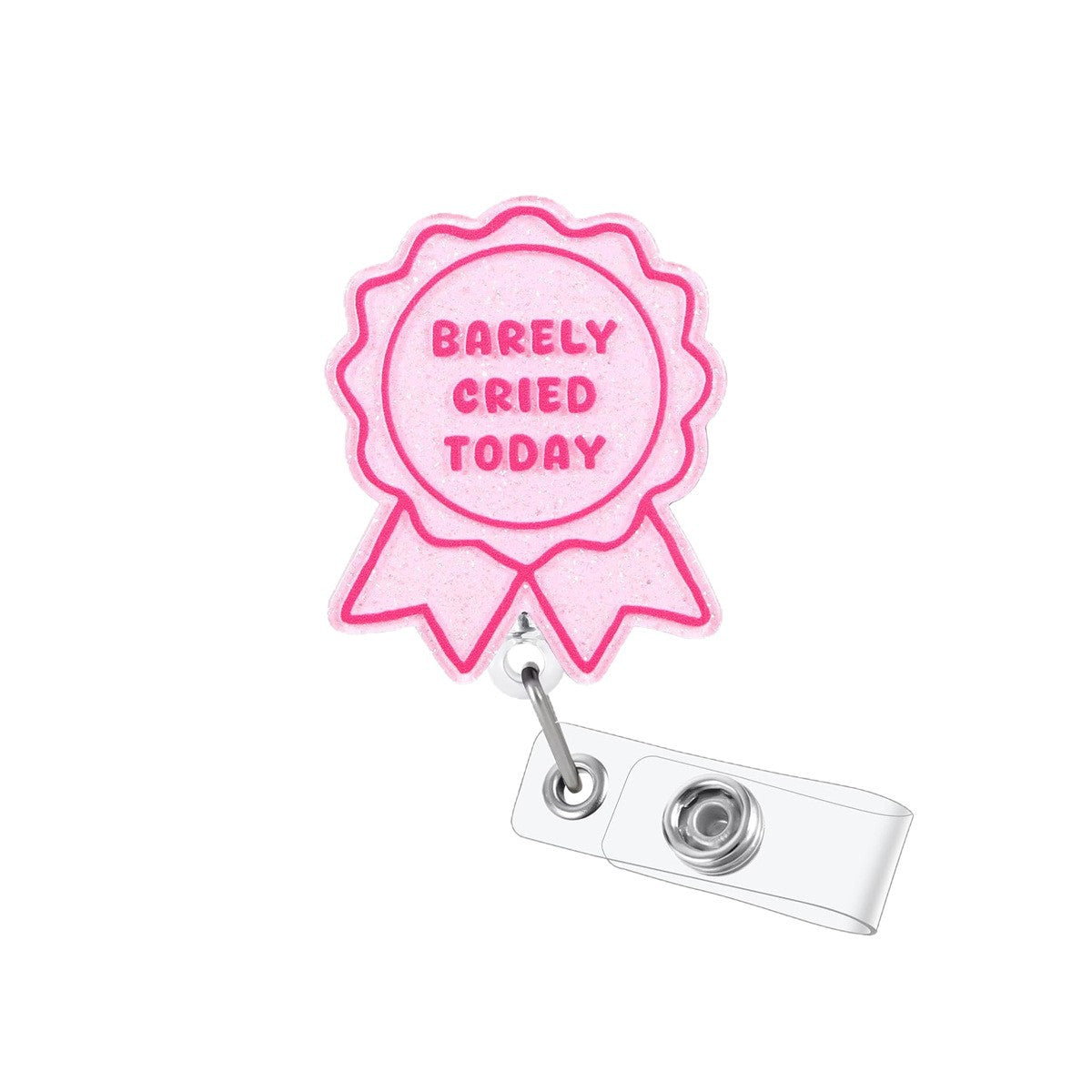 Wholesale  retractable acrylic pink medical   Badge Reels