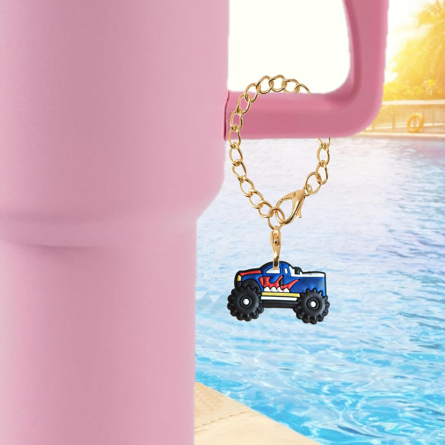 Wholesale Cartoon Truck Soft Rubber Hanging Chain Cup Accessories Chain ACC-CA-XieJi011
