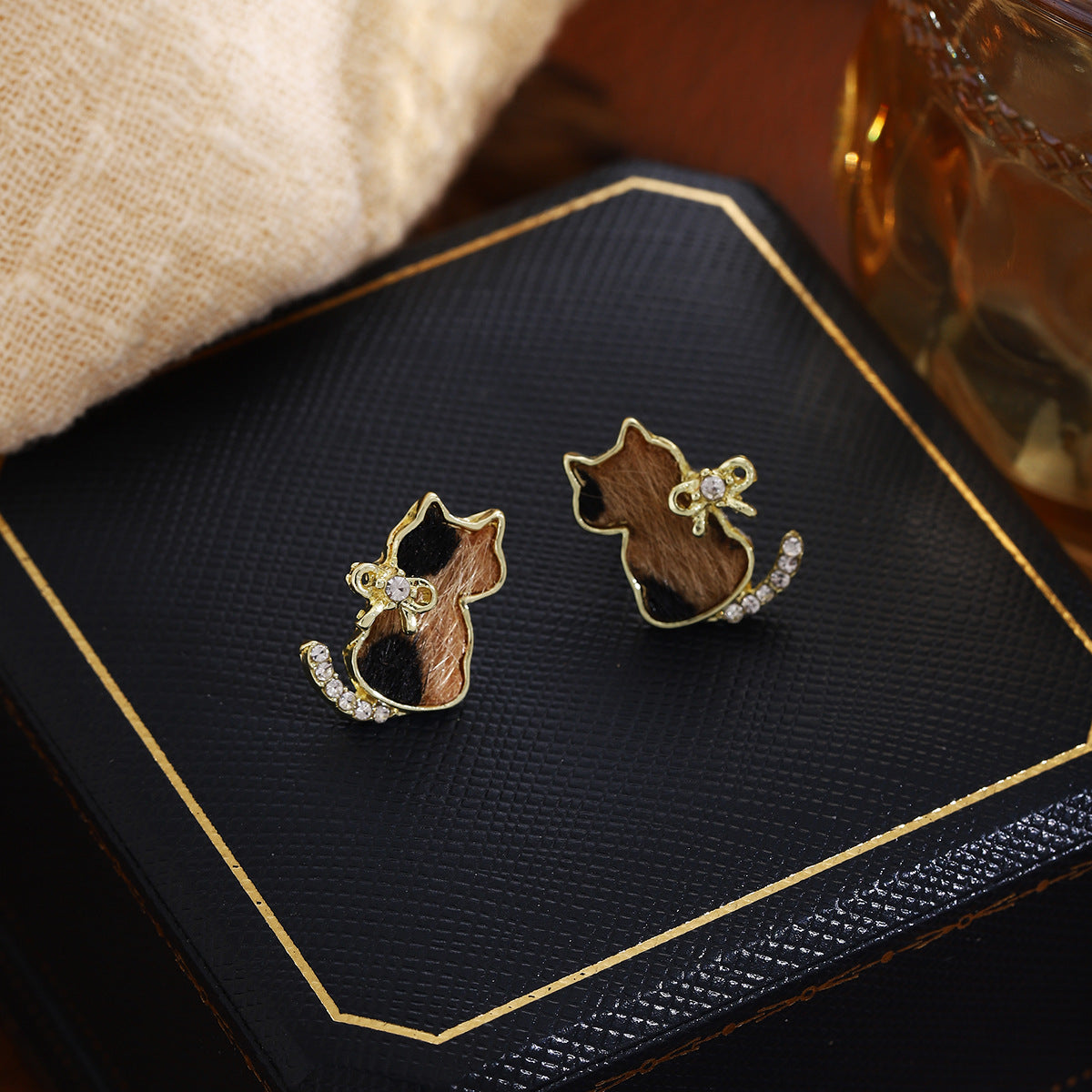 Wholesale Cute Leopard Cat Earrings Fashion Accessory Gift Boutique Resale