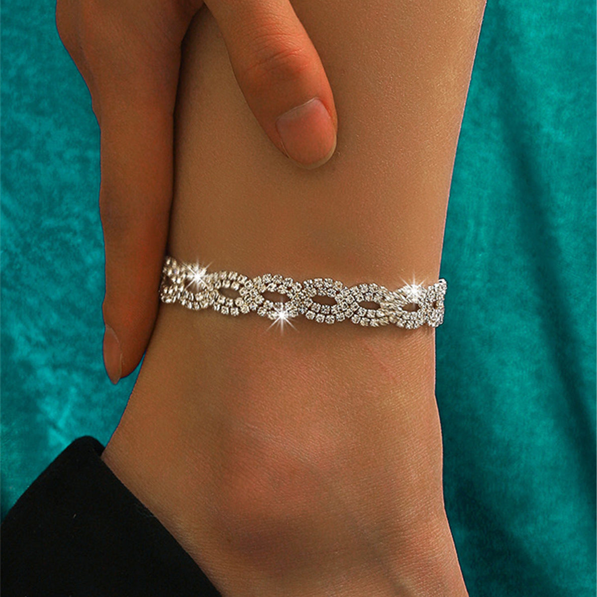 Wholesale full diamond luxury anklet
