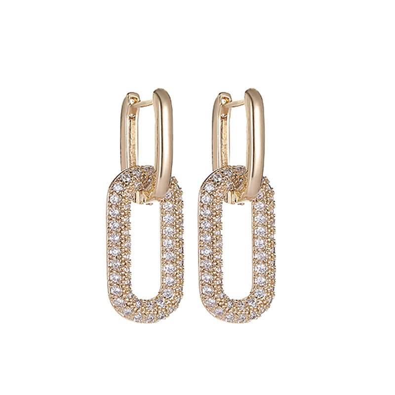 Wholesale Cold Style Electroplated Metal Earrings - Simple Round Ear Studs for Women Fashion Accessory