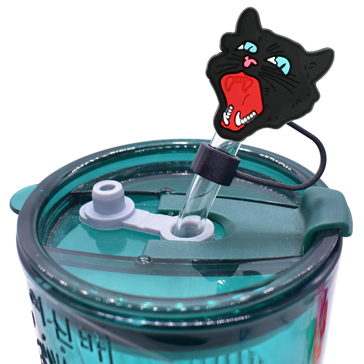 Wholesale Random 100pcs Halloween 10mm PVC Soft Straw Tube Cap ACC-SCR-RYY070