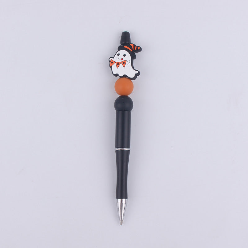 Wholesale  Halloween Pumpkin spider silicone  beaded pen