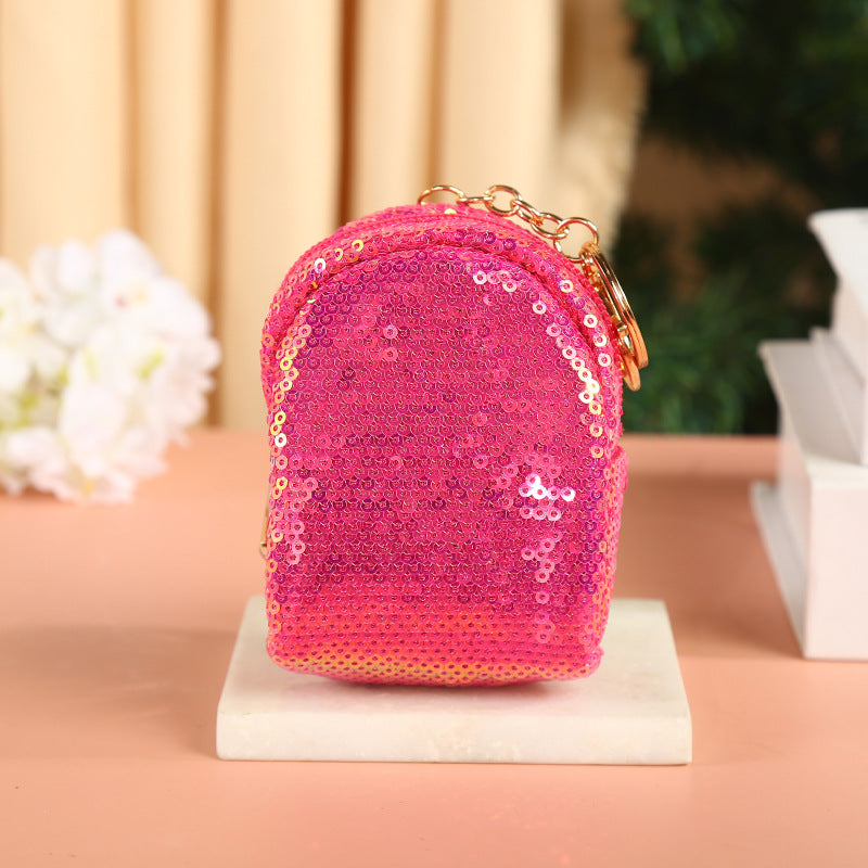 Wholesale Fish Scale Pattern Mini PU Coin Purse Keychain Keychain Wallet ACC-KC-GuoRan005