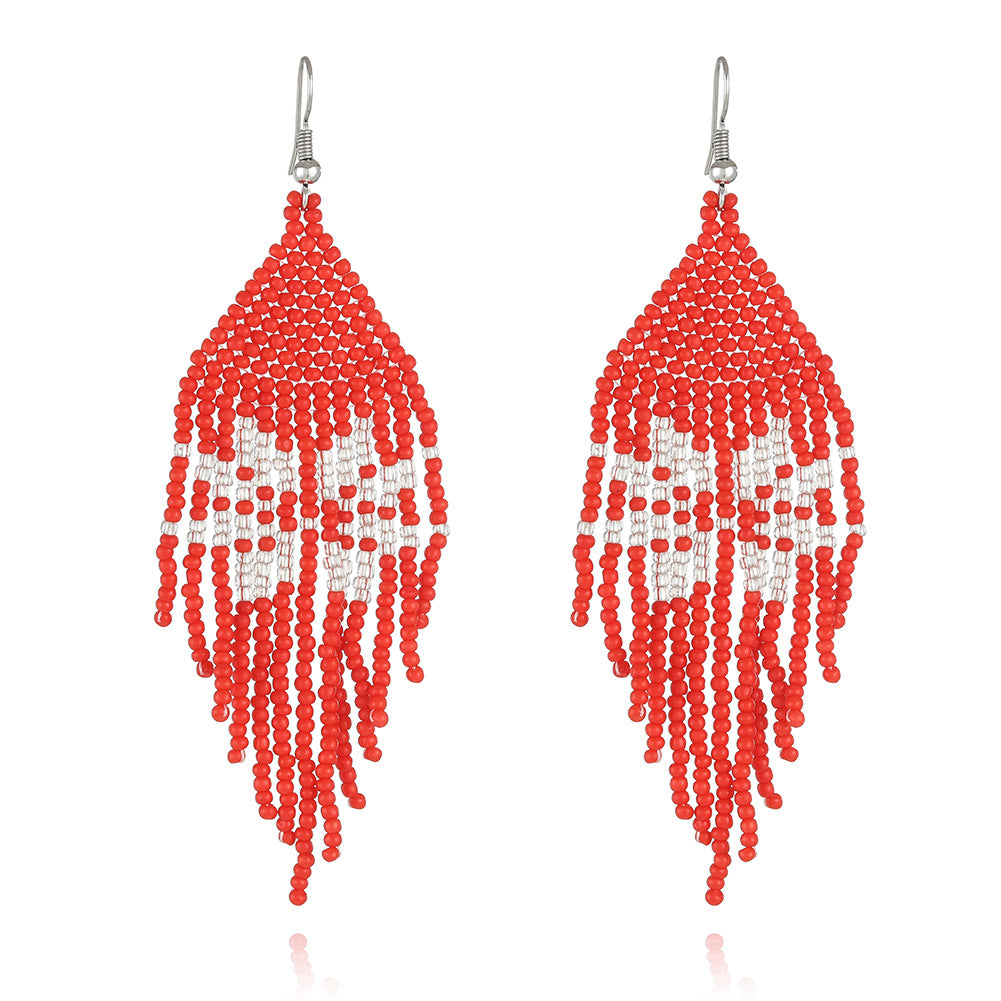 Wholesale Christmas tassels Bohemian earring