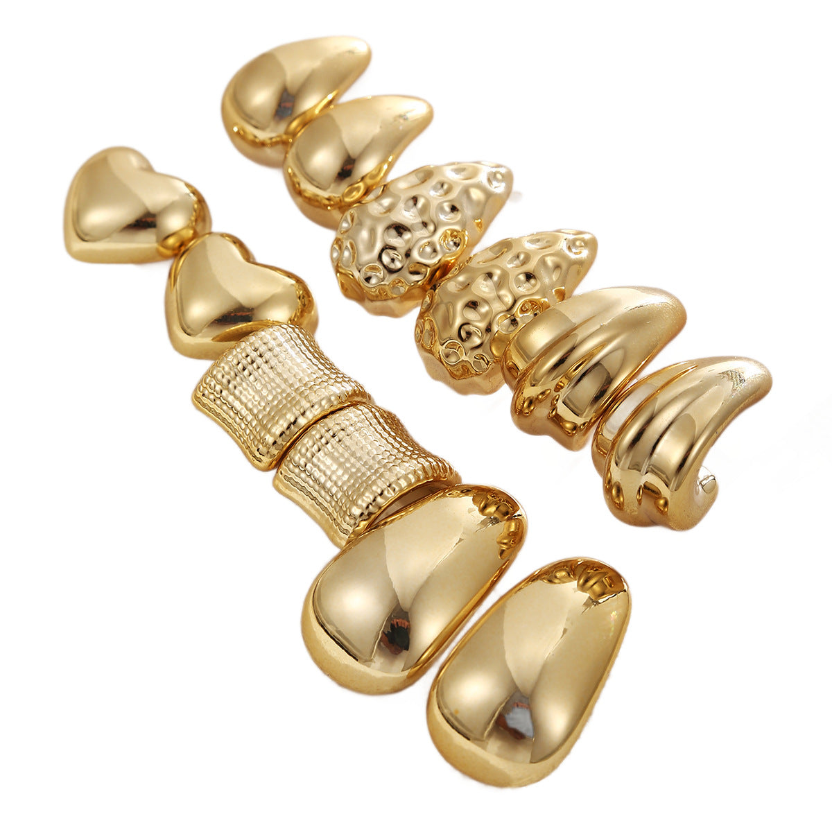 Wholesale Heart-shaped teardrop earring set