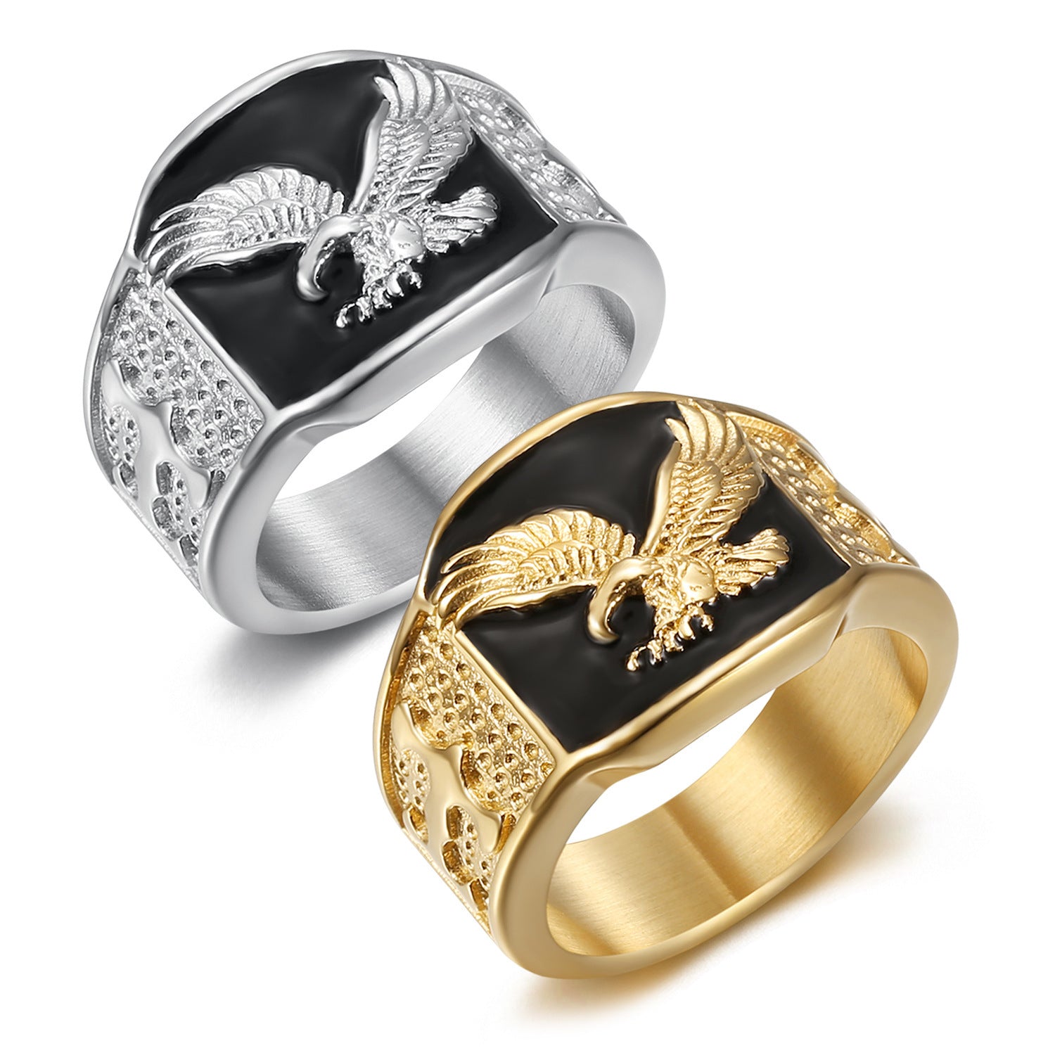 Wholesale Gold Eagle Flying Design Men' s Ring Stylish Fashion Accessory Boutique Resale