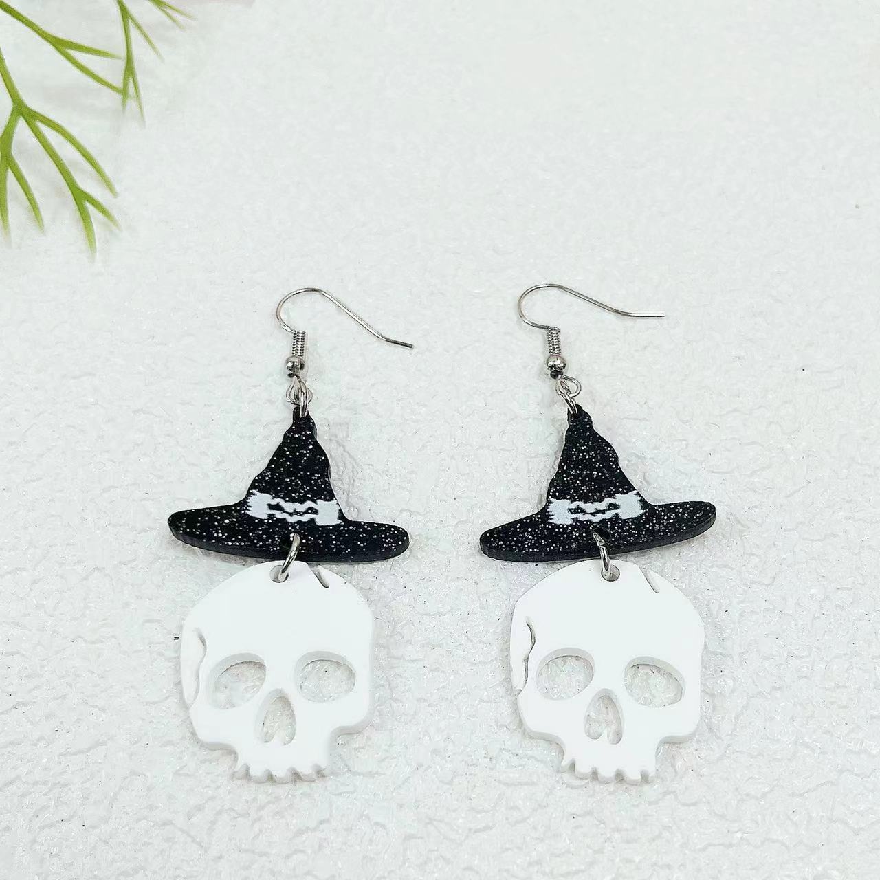 Wholesale Halloween Wizard Hat Acrylic Earrings ACC-ES-AnDao014