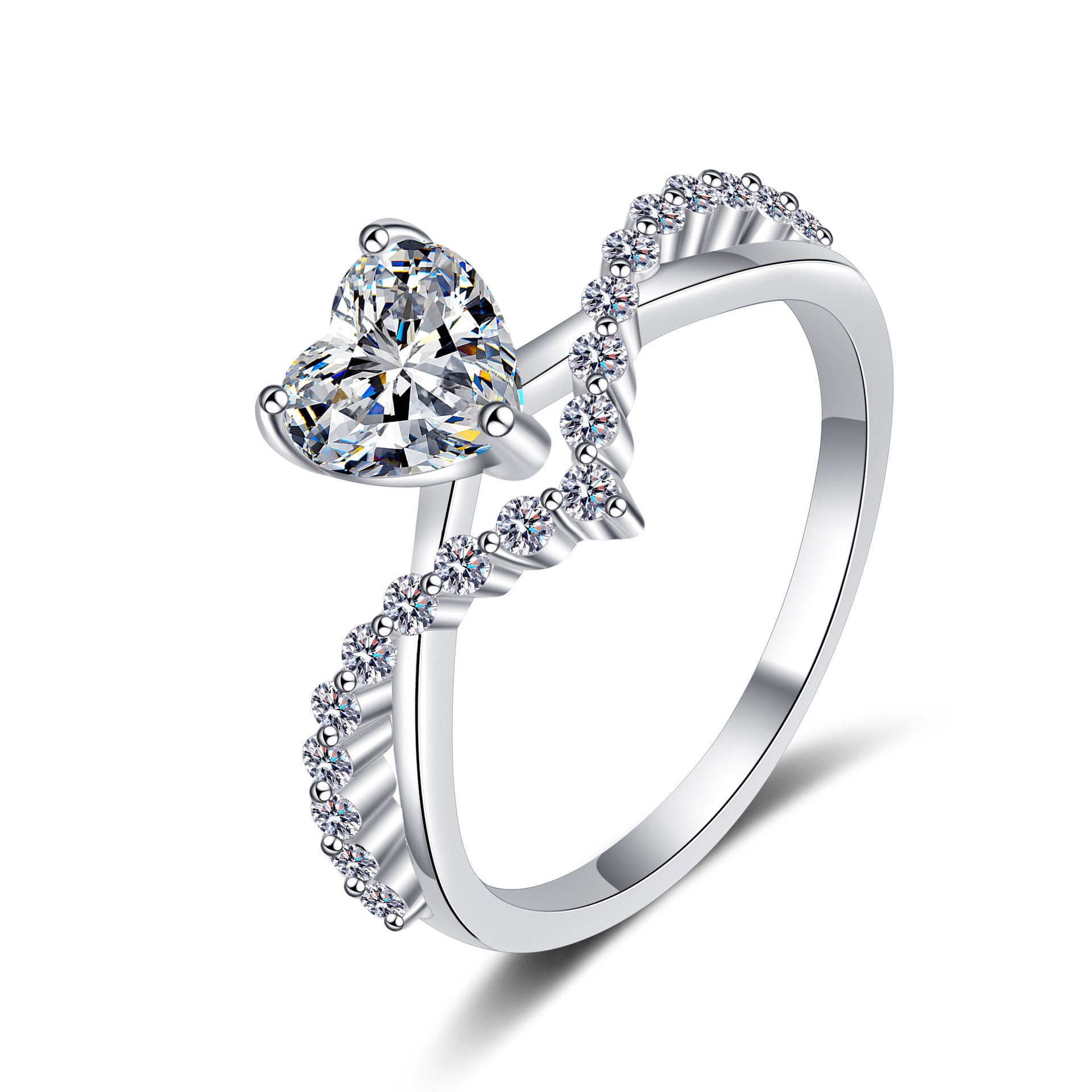 Wholesale  Heart Love tmoissanite ring